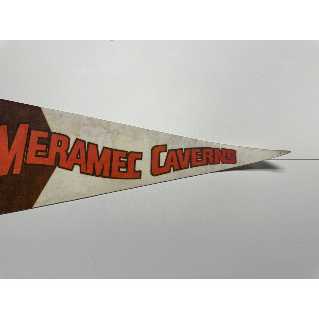 Vintage Meramec Caverns pennant Jesse and Frank James