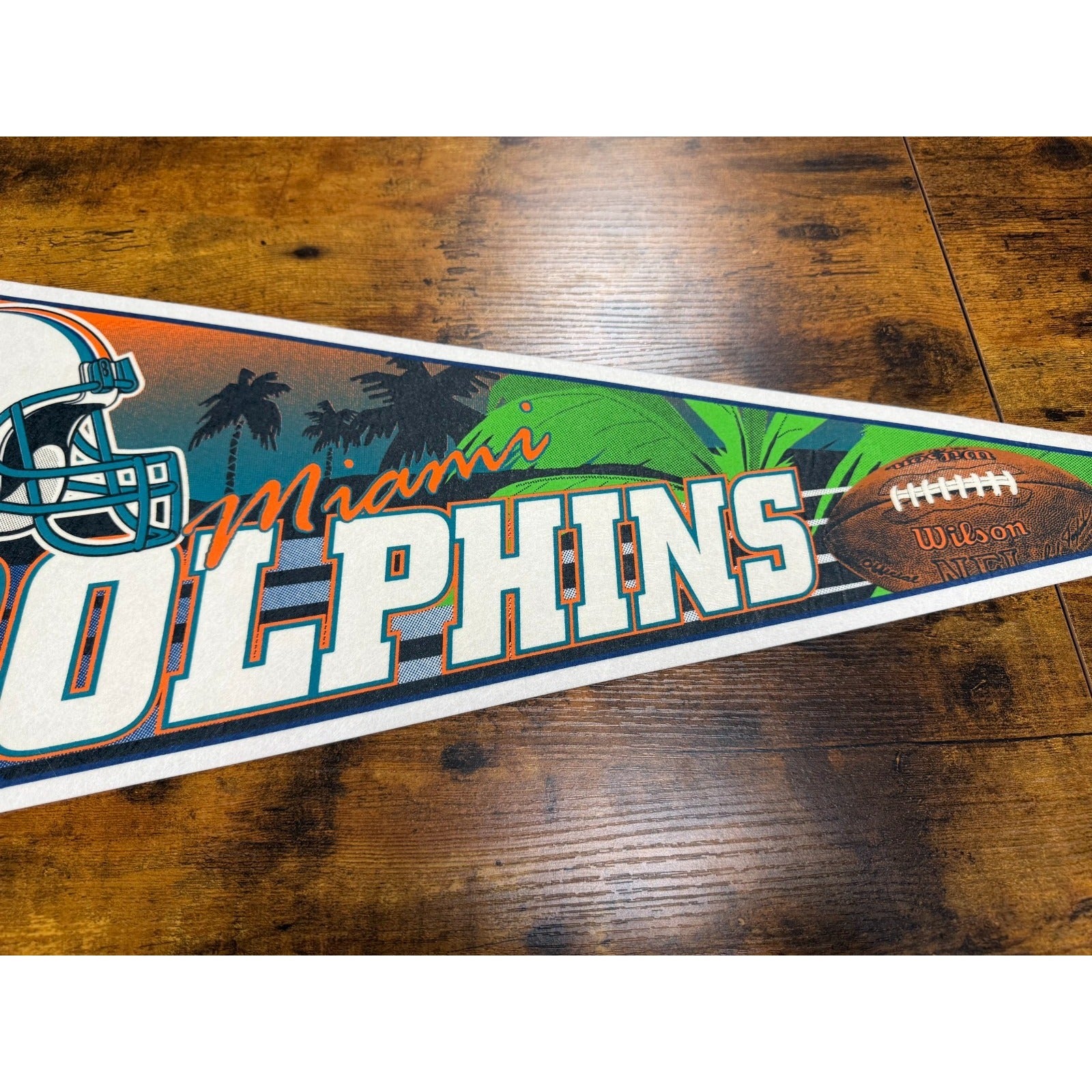 Vintage 90's NFL Miami Dolphins pennant
