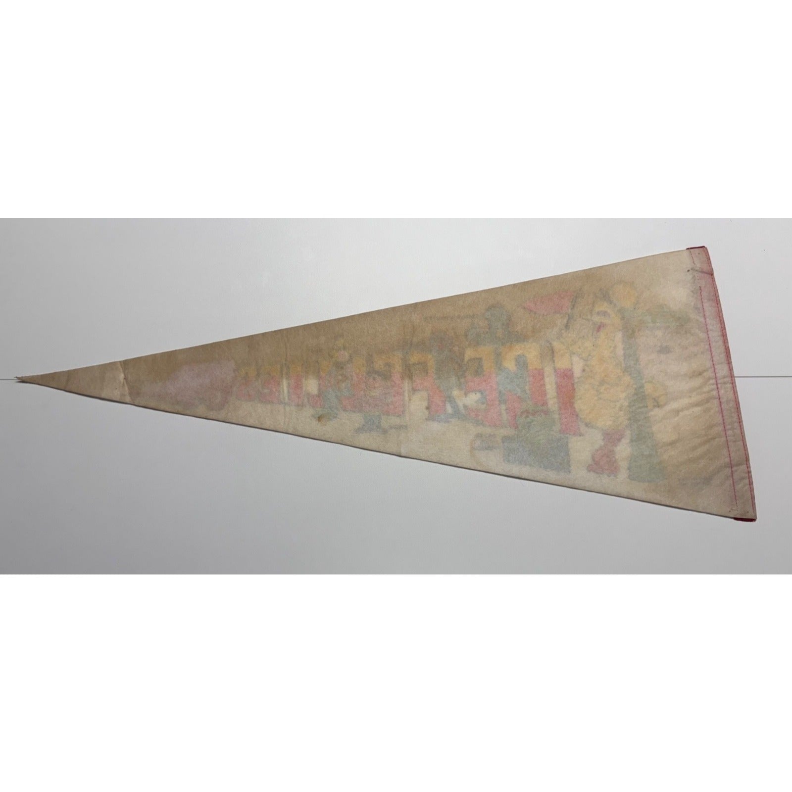 Sesame Street Muppets Ice Follies Pennant Flag Vintage 1970s Big Bird Bert Ernie