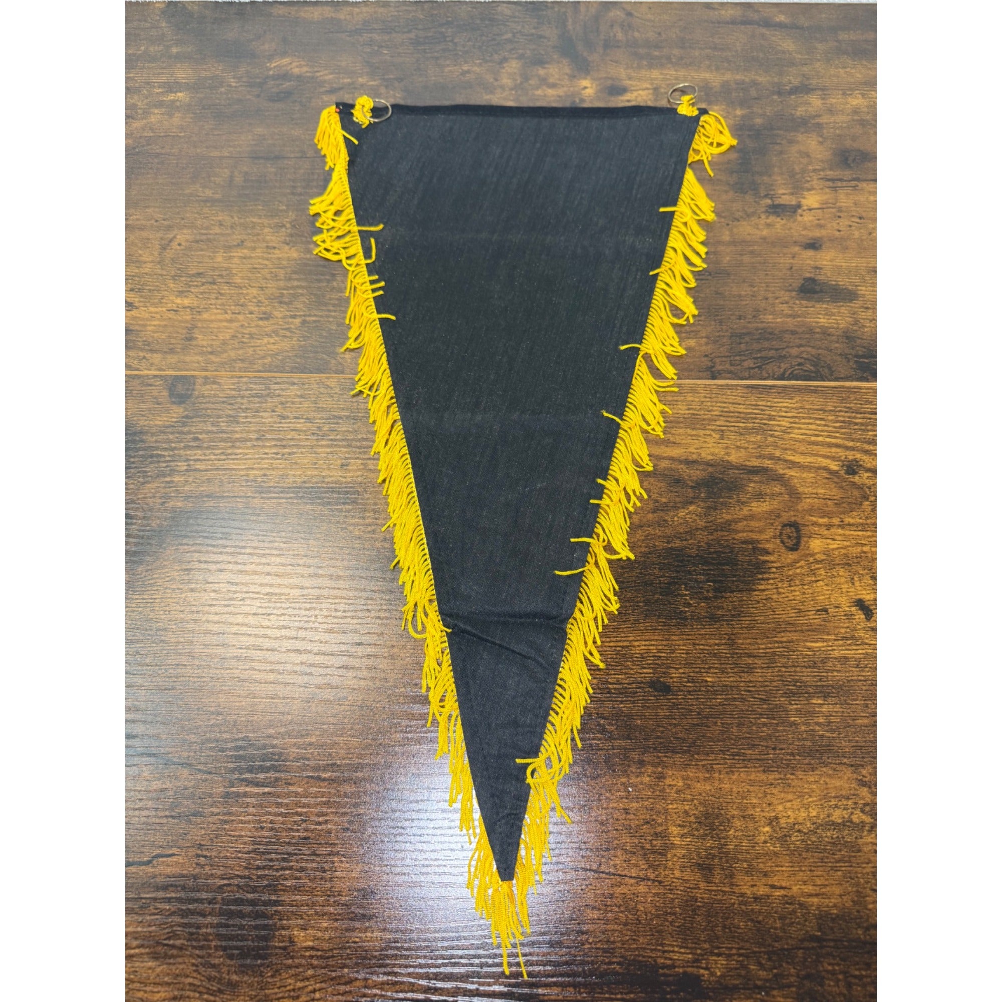 Vintage Interlaken Luzern Swiss Souvenir Pennant With Yellow Fringe