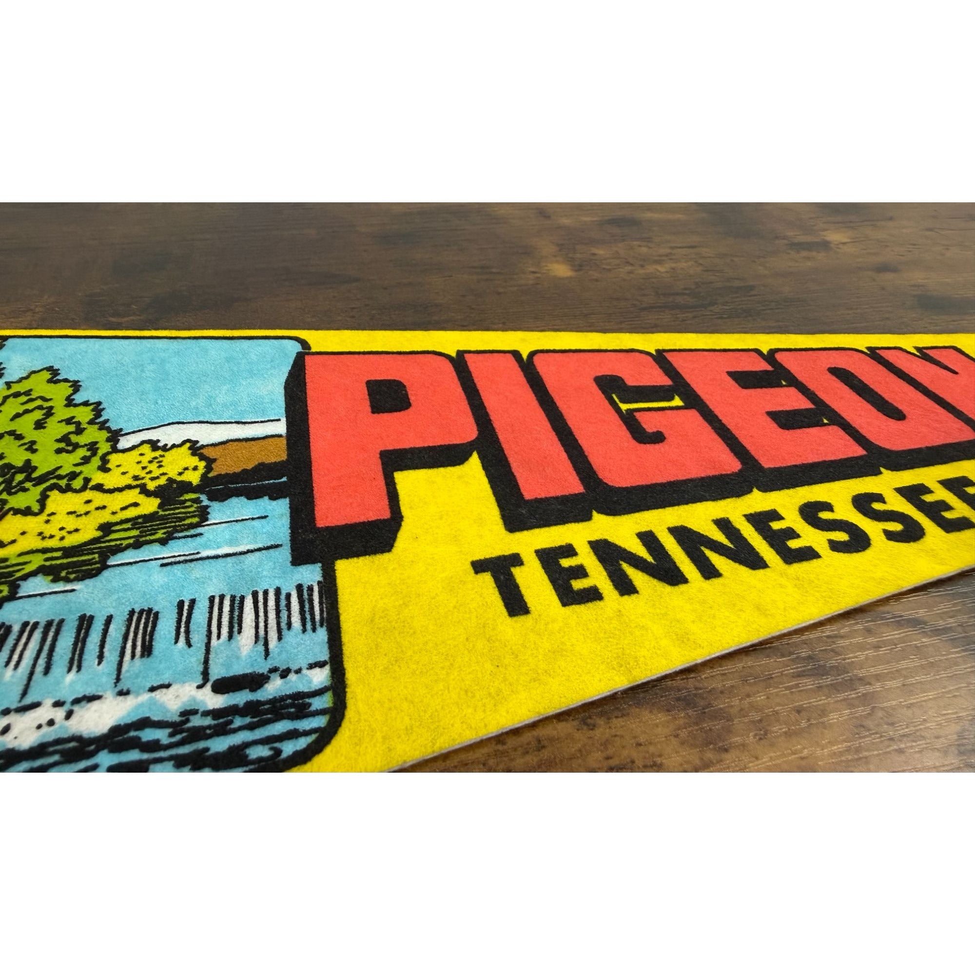 Vintage Pigeon Forge Tennessee Felt Pennant Souvenir 25 inches