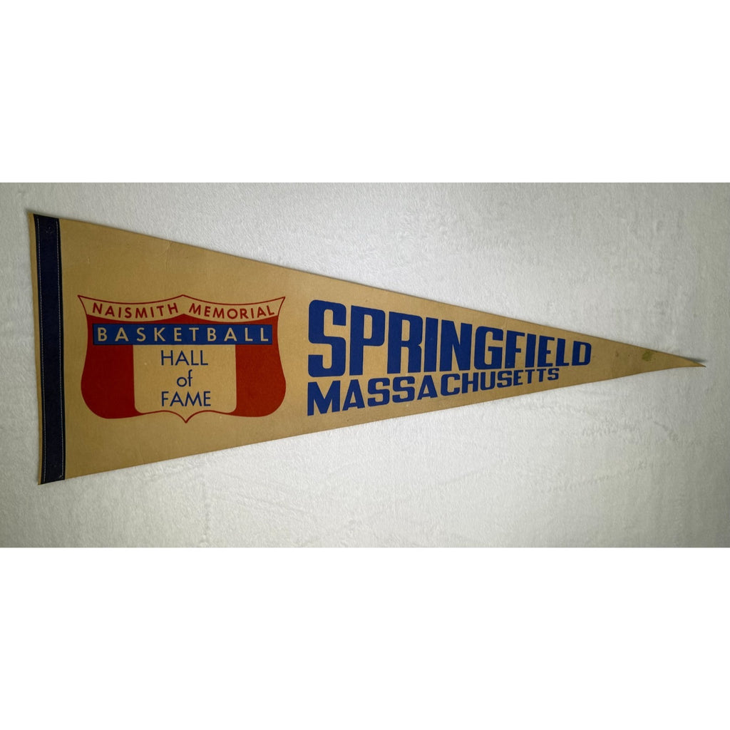 Vintage Naismith Memorial Basketball Hall of fame Springfield, Mass. pennant