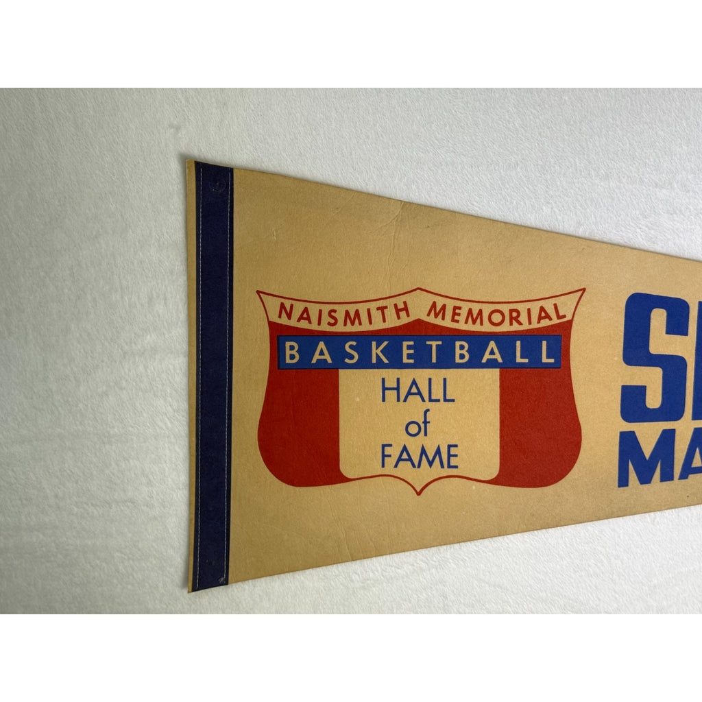 Vintage Naismith Memorial Basketball Hall of fame Springfield, Mass. pennant