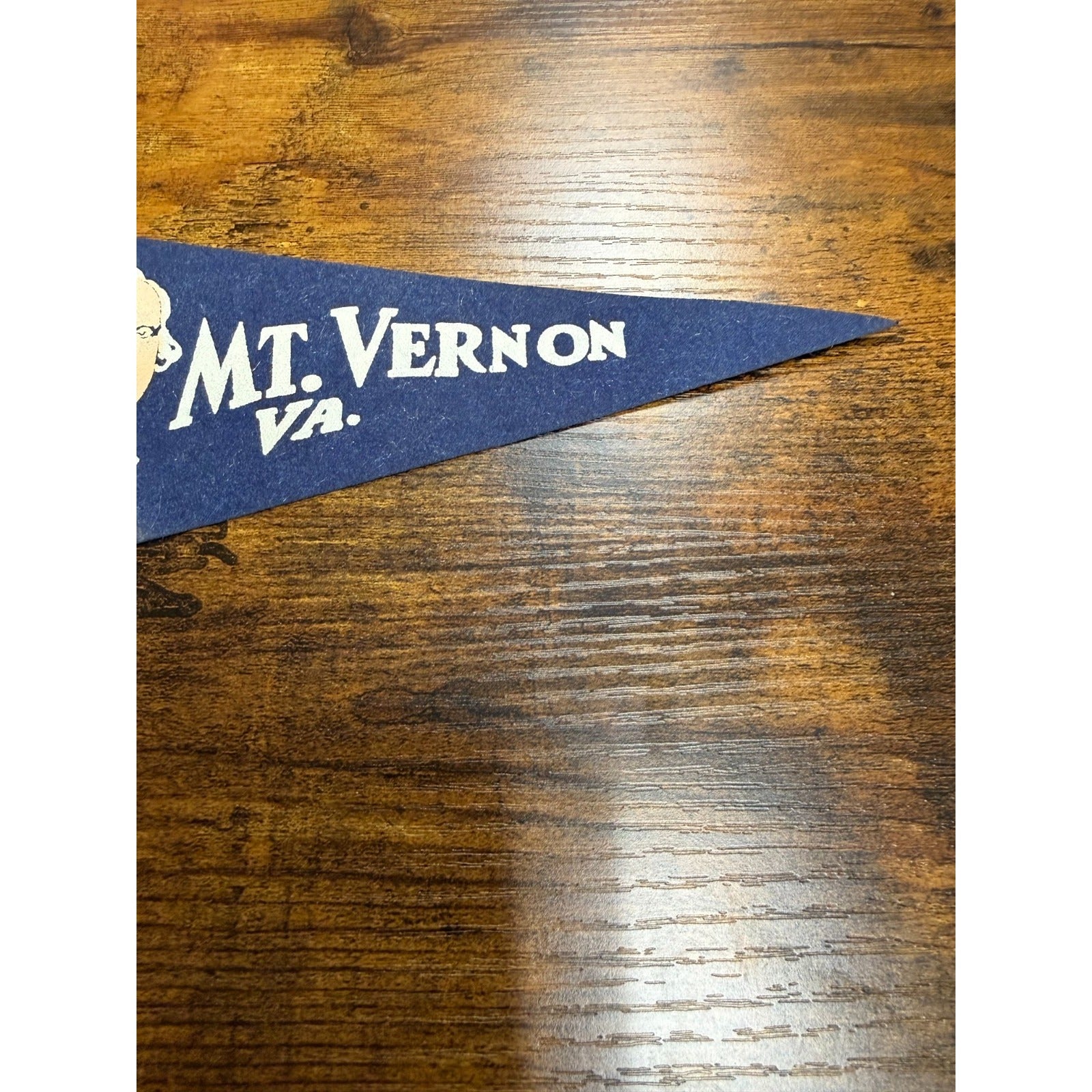 Vintage Mt. Vernon, Va mini pennant with pencil