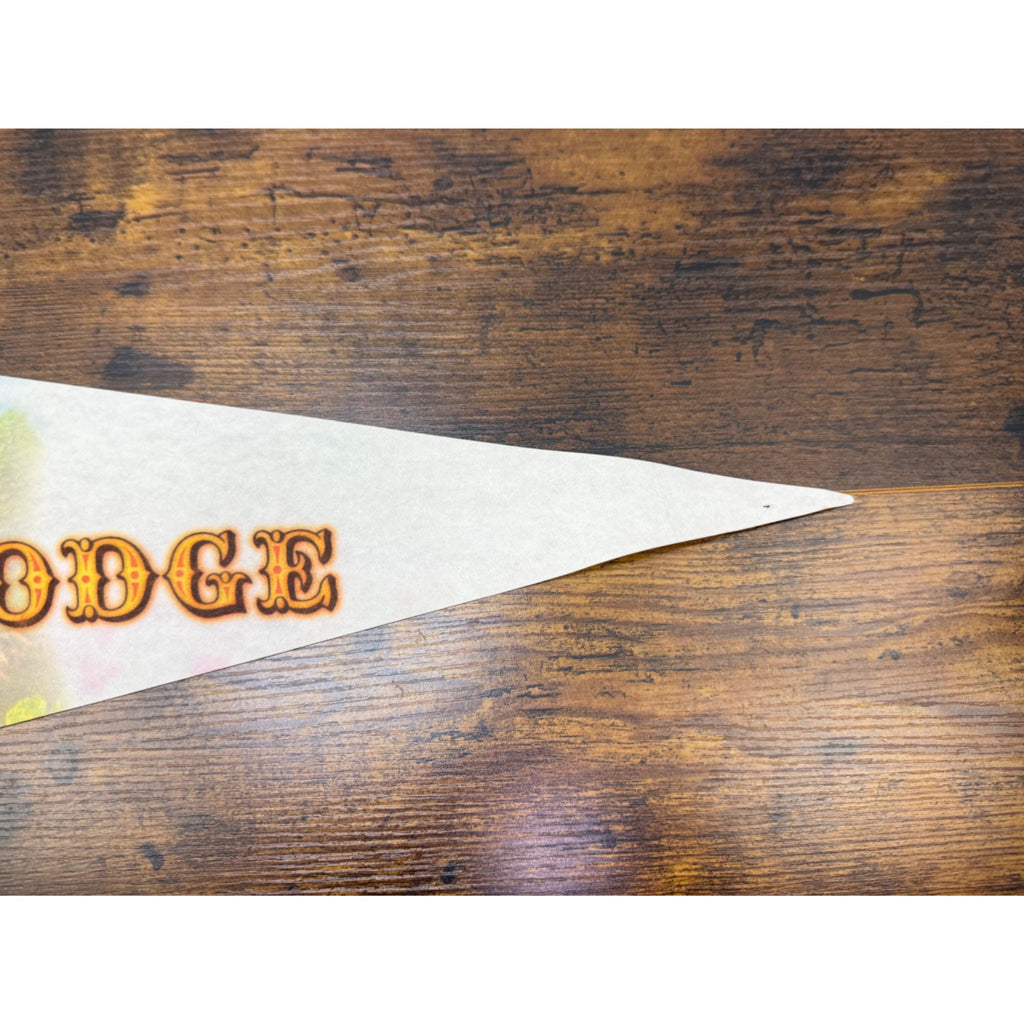 Vintage Custer State Park Game Lodge Pennant With Bison & Lodge 29.5 inches