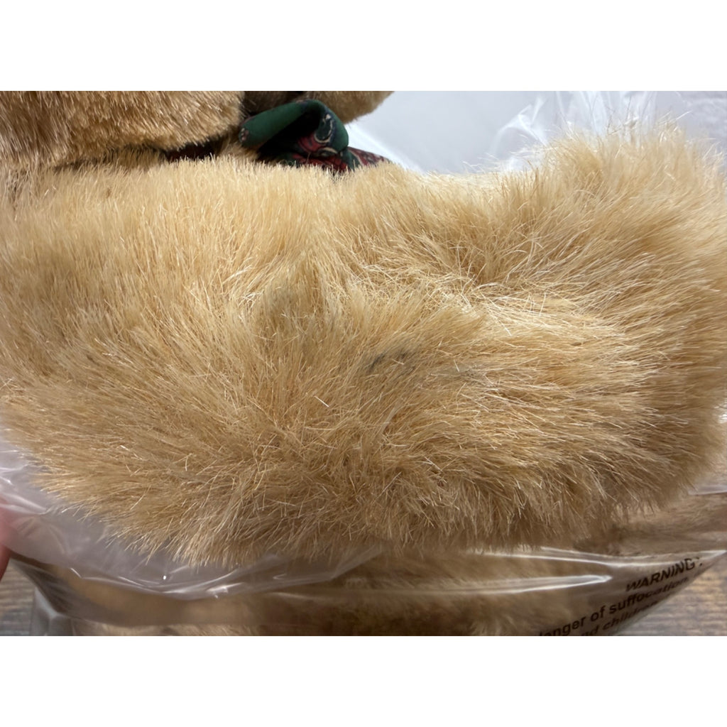 1989 Dakin Limited Edition Teddy Bear With Green Paisley Bow Plush Collectible