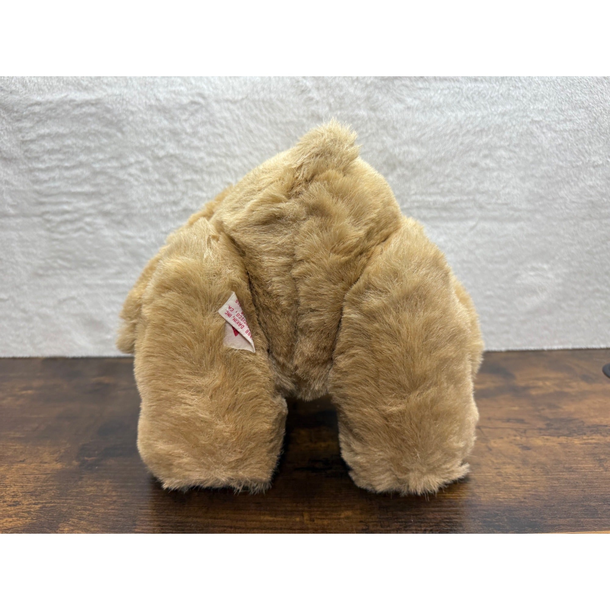 1989 Dakin Limited Edition Teddy Bear With Green Paisley Bow Plush Collectible