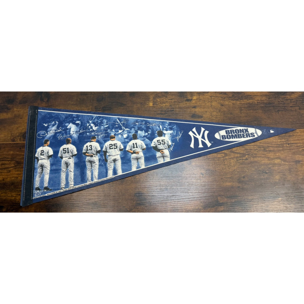 New York Yankees Bronx Bombers Vintage Felt Pennant 2004 MLB 29.5 inches