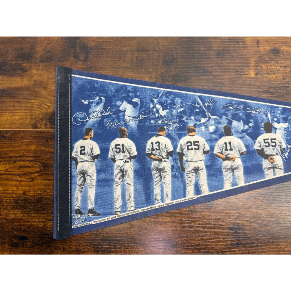 New York Yankees Bronx Bombers Vintage Felt Pennant 2004 MLB 29.5 inches