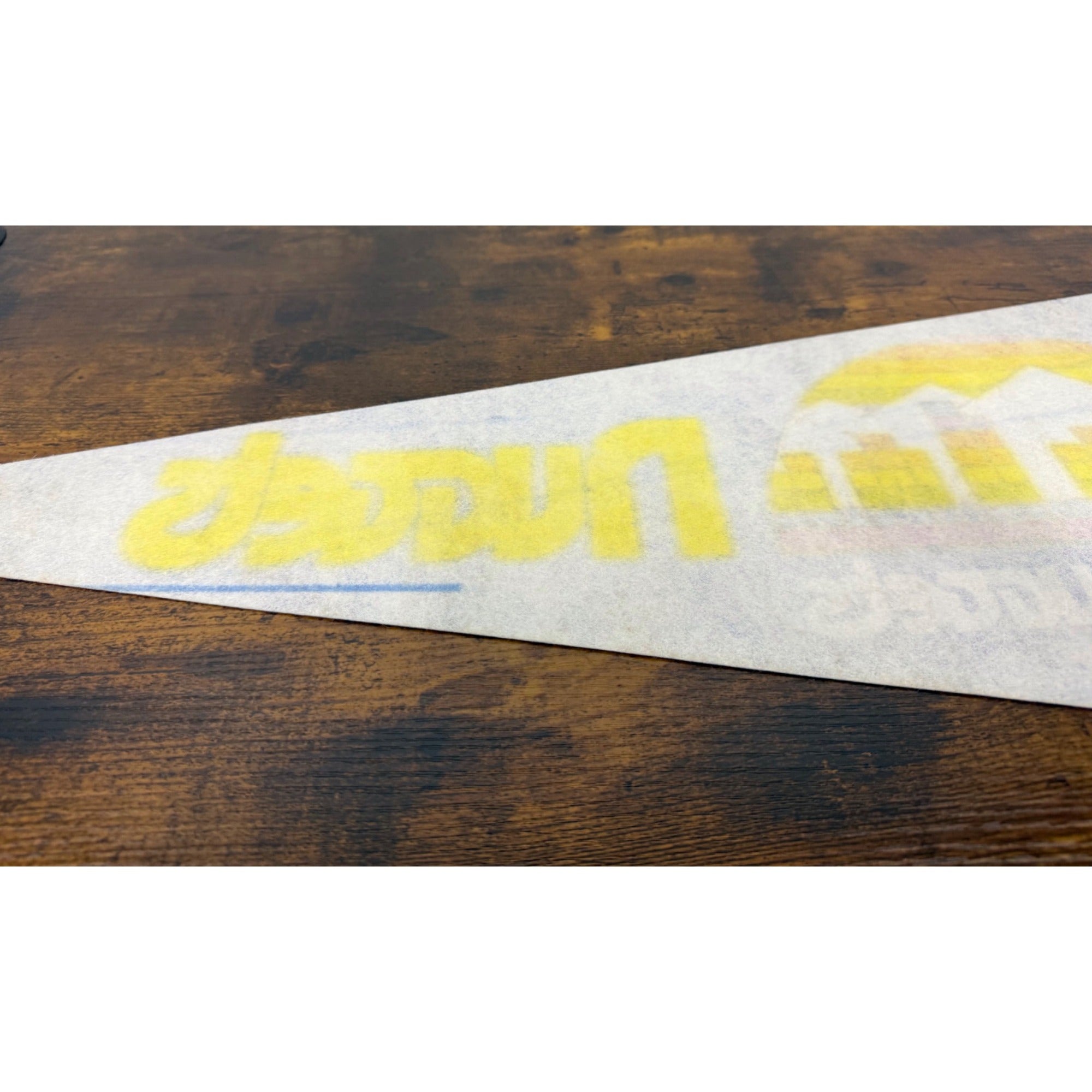 Vintage Denver Nuggets NBA Pennant With Skyline Logo & Rainbow Design
