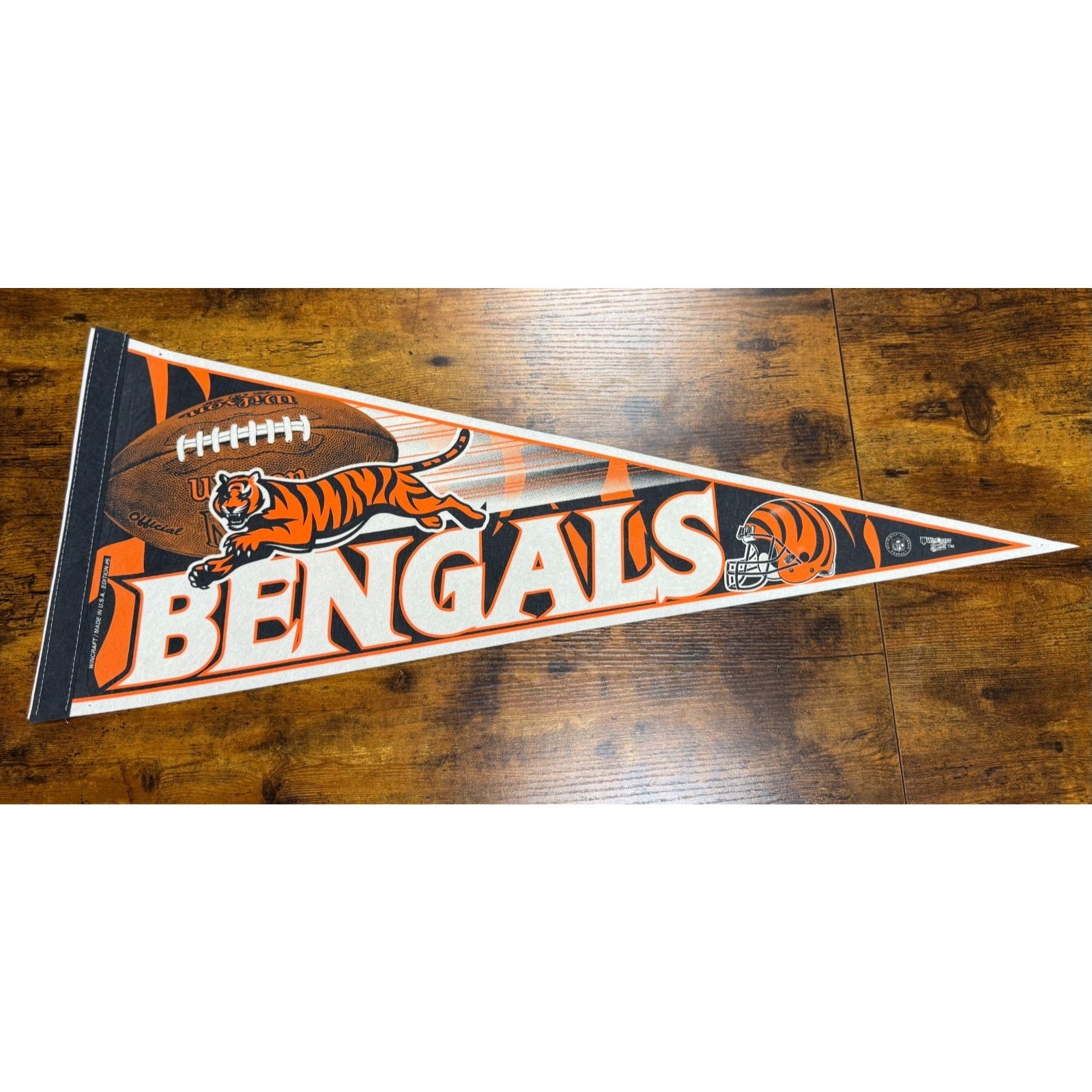 Vintage 90's NFL Cincinnati Bengals pennant