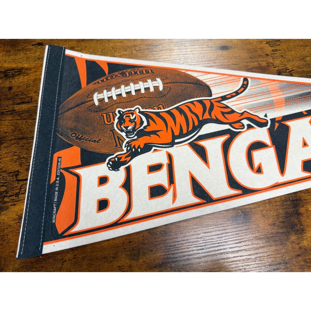 Vintage 90's NFL Cincinnati Bengals pennant