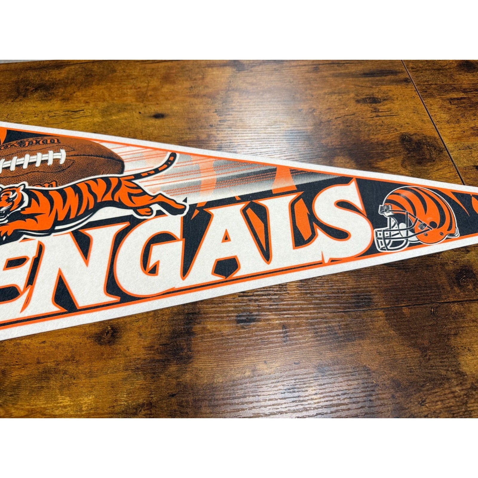 Vintage 90's NFL Cincinnati Bengals pennant
