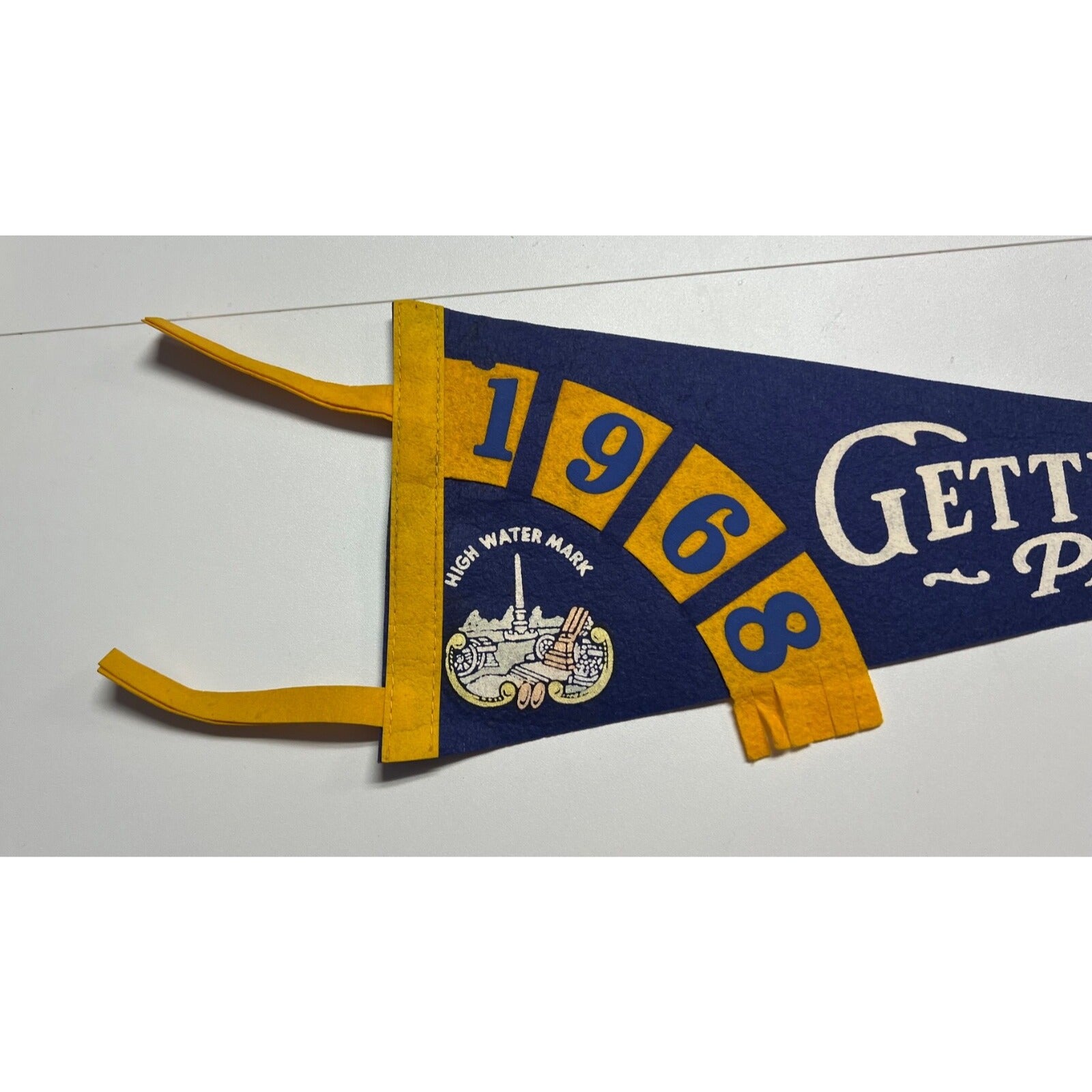 Vintage 1968 Gettysburg, PA pennant blue