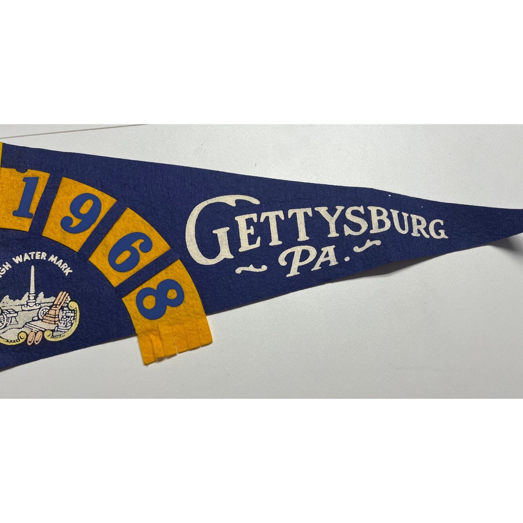 Vintage 1968 Gettysburg, PA pennant blue