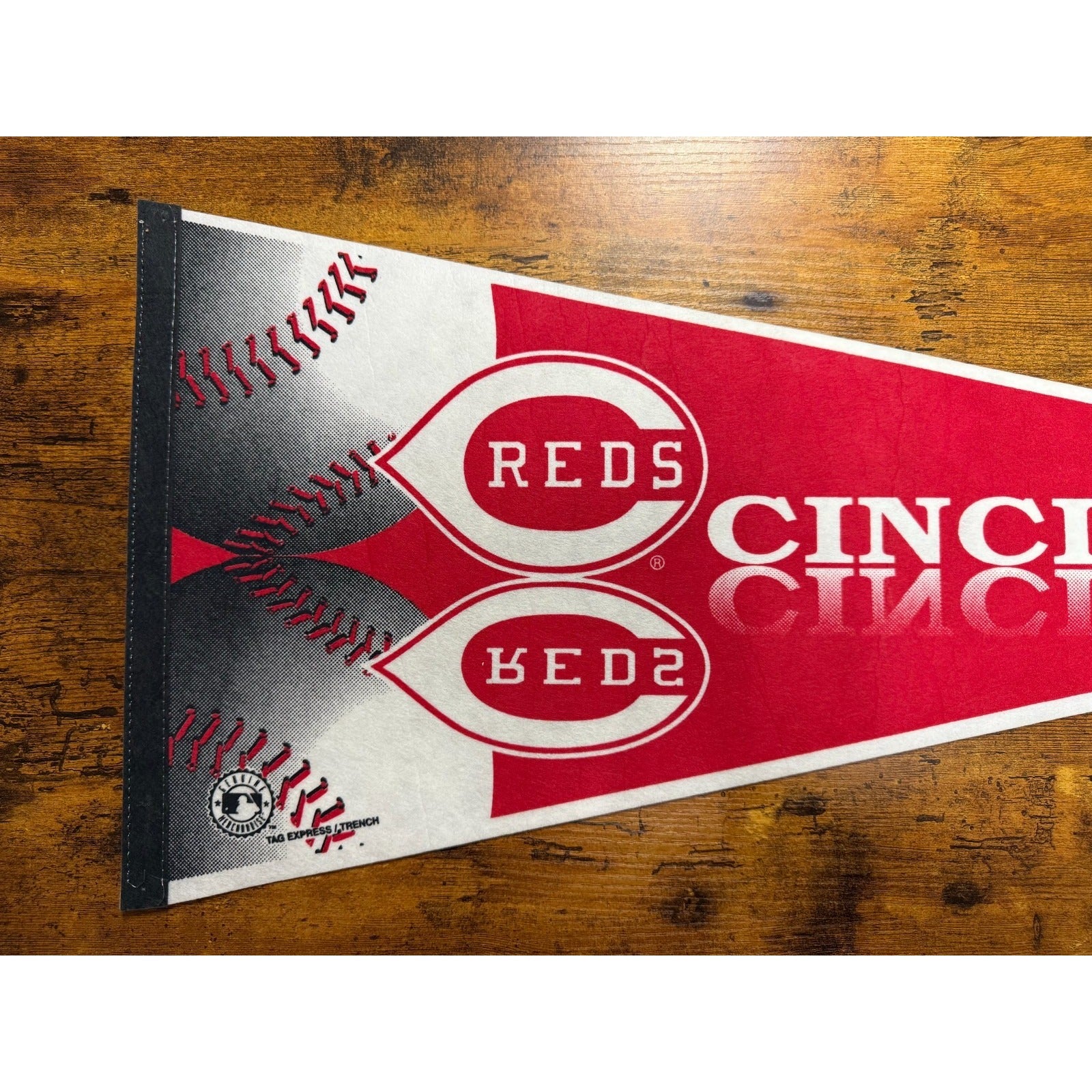 Vintage Cincinnati Red baseball pennant