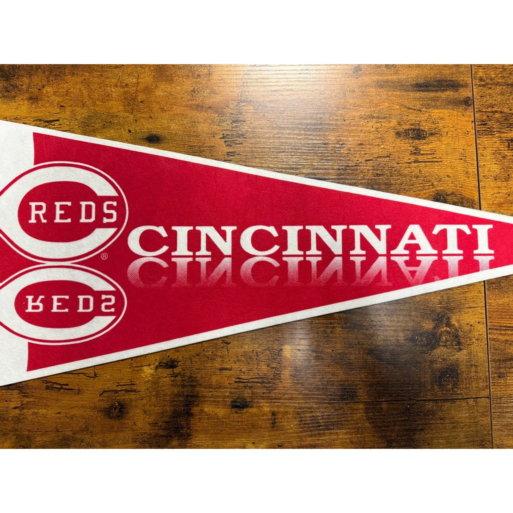 Vintage Cincinnati Red baseball pennant