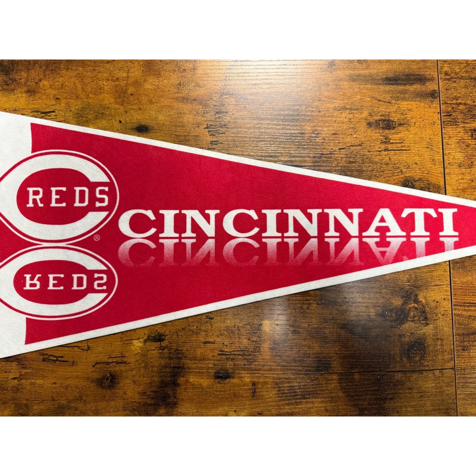 Vintage Cincinnati Red baseball pennant