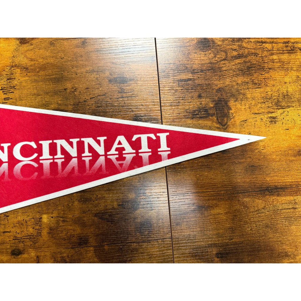 Vintage Cincinnati Red baseball pennant