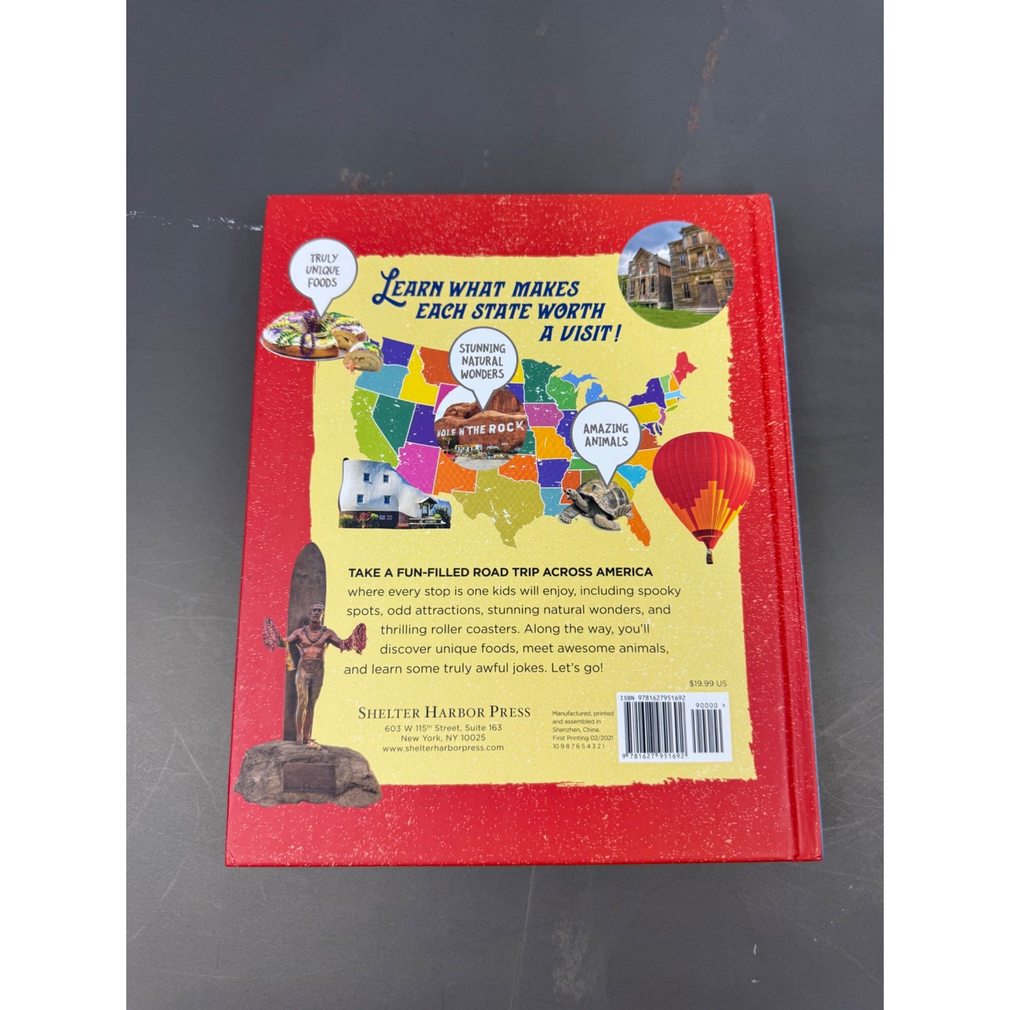 A Curious Kids Guide To The Awesome 50 States Hardcover Book & Bonus Map Poster