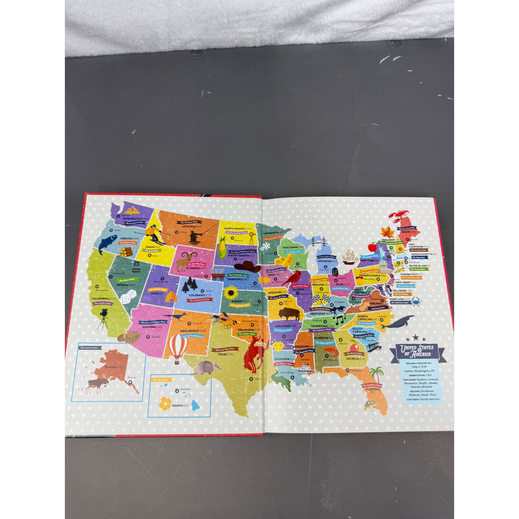 A Curious Kids Guide To The Awesome 50 States Hardcover Book & Bonus Map Poster