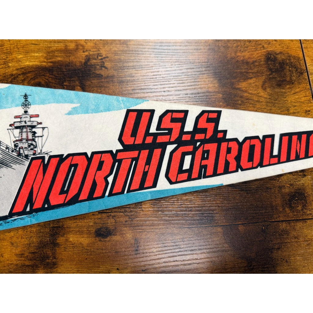Vintage U.S.S. North Carolina pennant