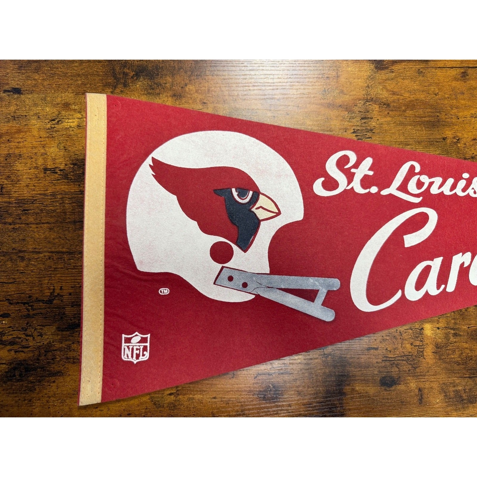 NFL St. Louis Cardinals Football  Vintage 30" Pennant 2 Bar Helmet