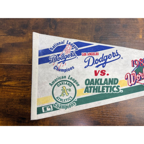 1988 World Series Pennant Los Angeles Dodgers Vs Oakland Athletics MLB 30 inches