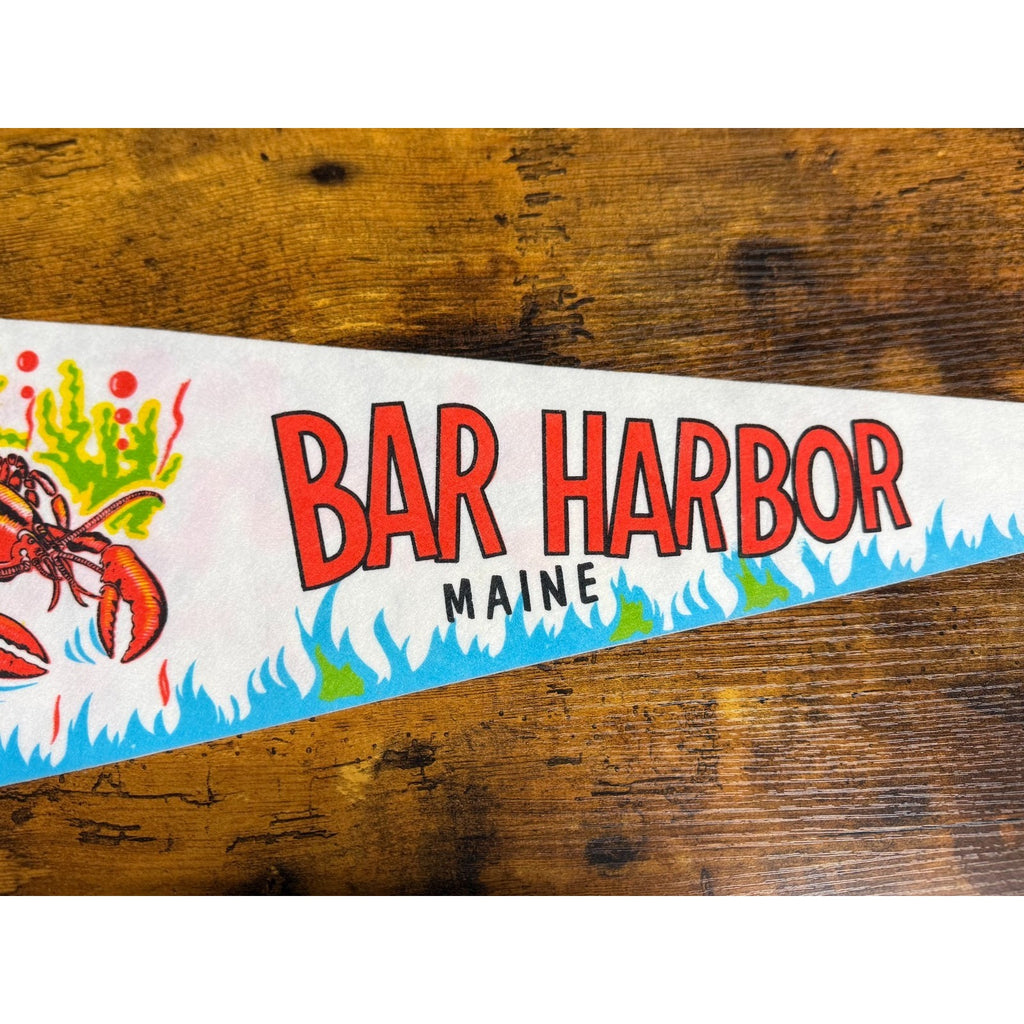 Vintage Bar Harbor, Maine pennant