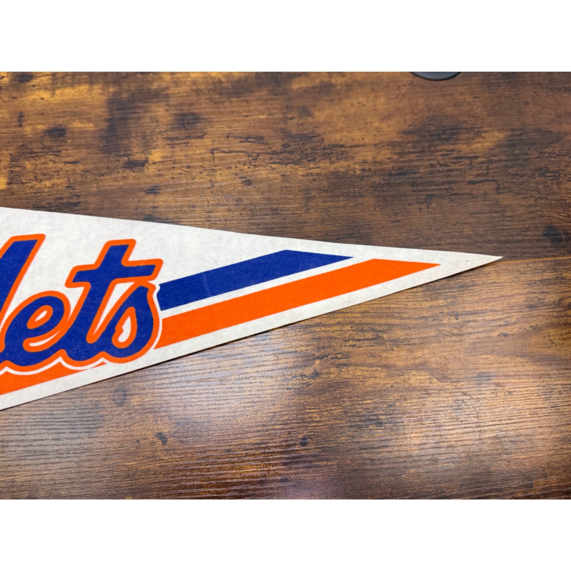New York Mets MLB Vintage Felt Pennant Logo Sports Memorabilia 29.5 inches