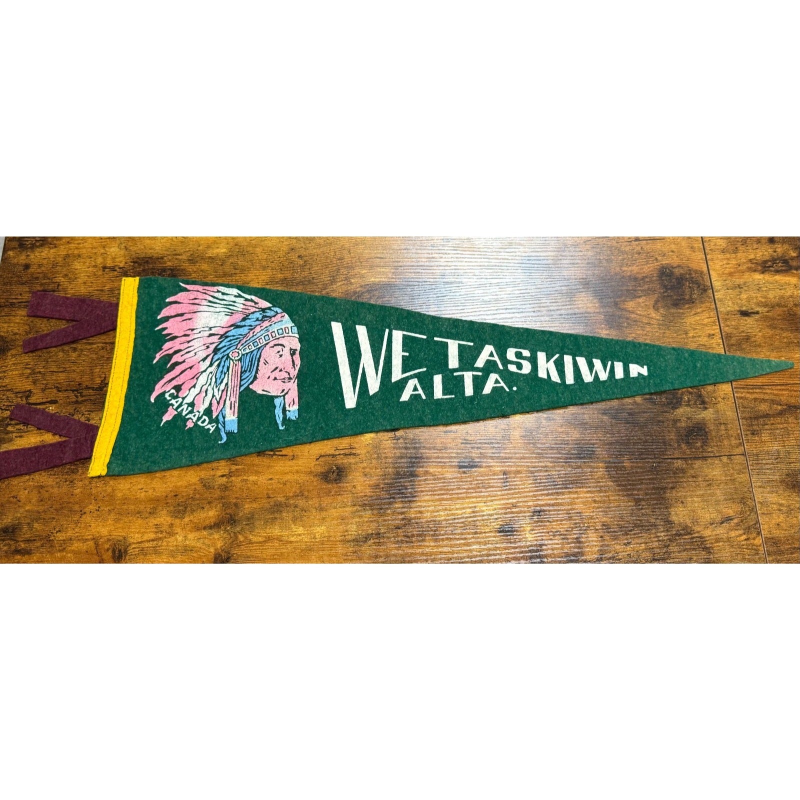 Vintage Wetaskiwin Alta., Canada pennant