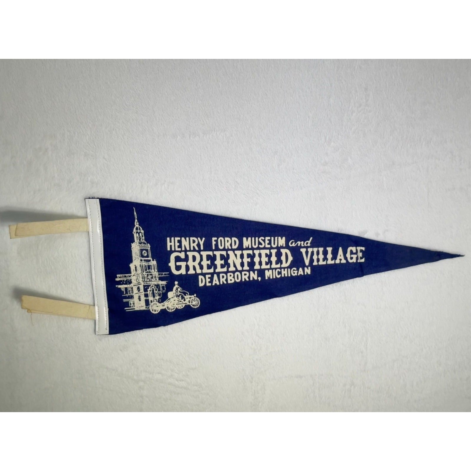 Vintage Henry Ford Museum and Greenfield Village Dearbor, Michigan pennant