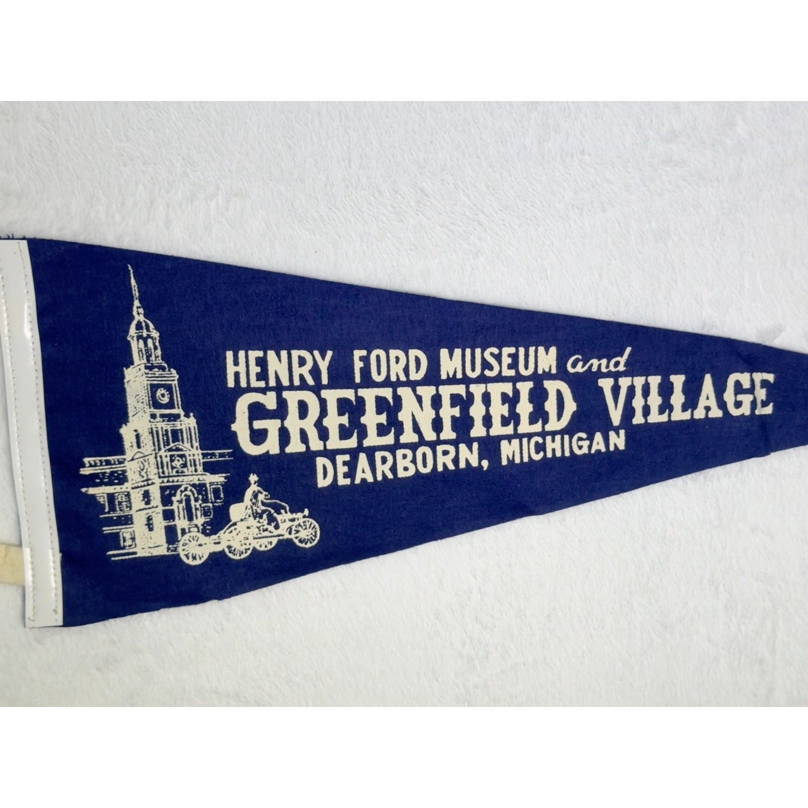 Vintage Henry Ford Museum and Greenfield Village Dearbor, Michigan pennant