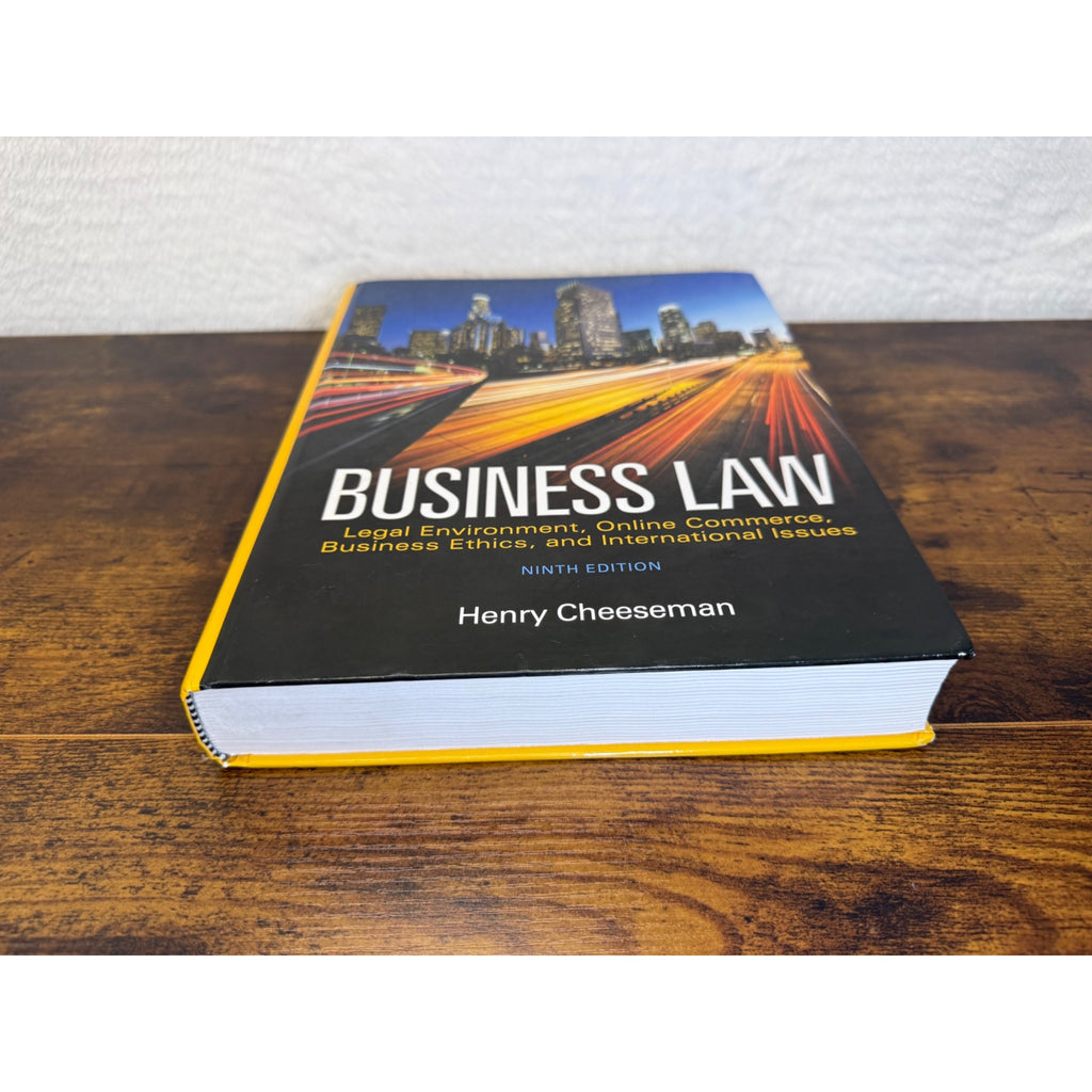 Business Law hardcover ninth edition by Henry Cheeseman Pearson