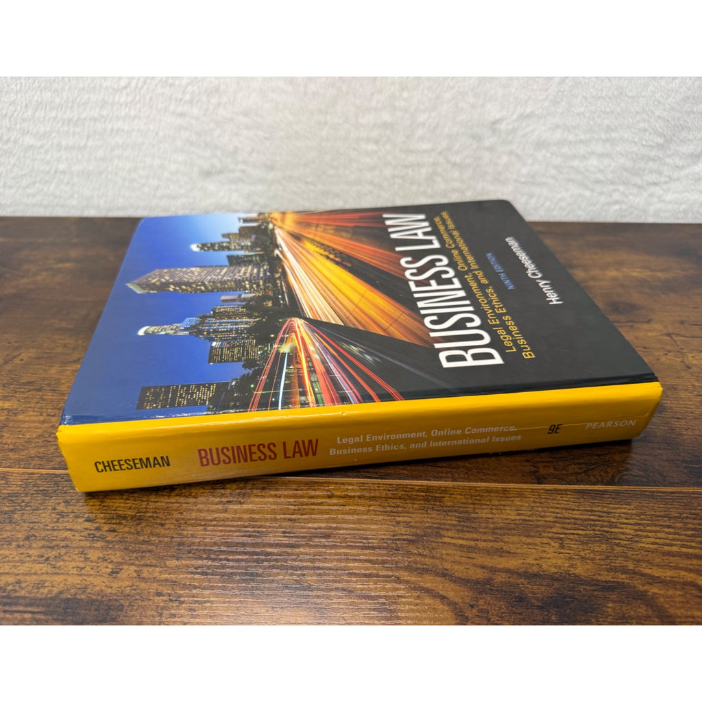 Business Law hardcover ninth edition by Henry Cheeseman Pearson