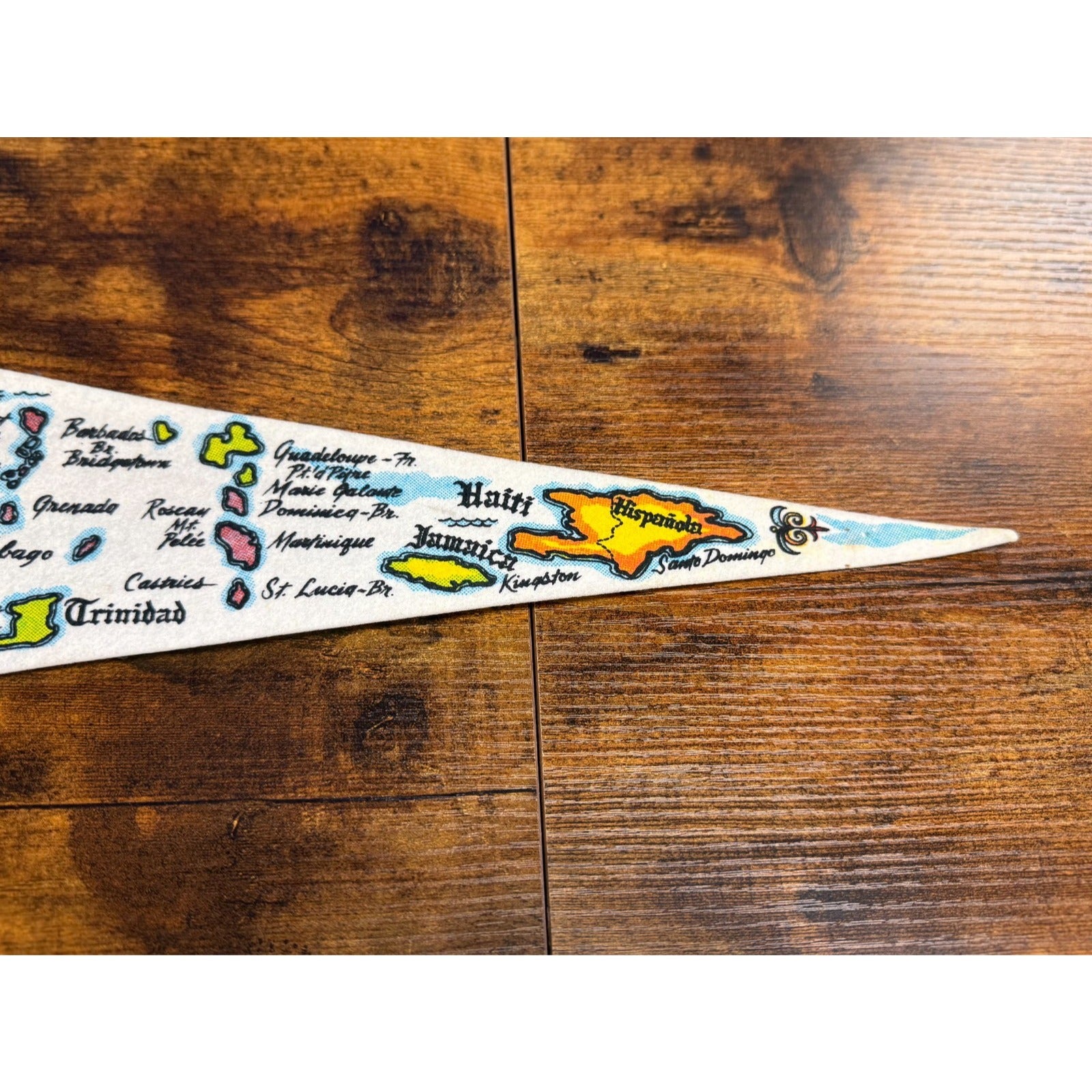 Vintage Atlantic Ocean and Caribbean Sea "The Best Bodies" pennant