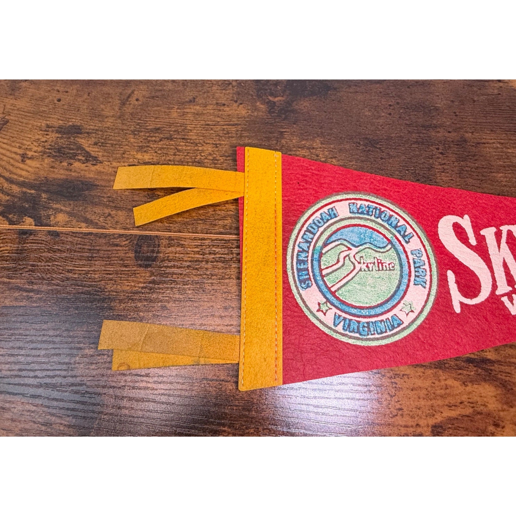 Vintage Skyline Drive Virginia Felt Pennant Shenandoah National Park
