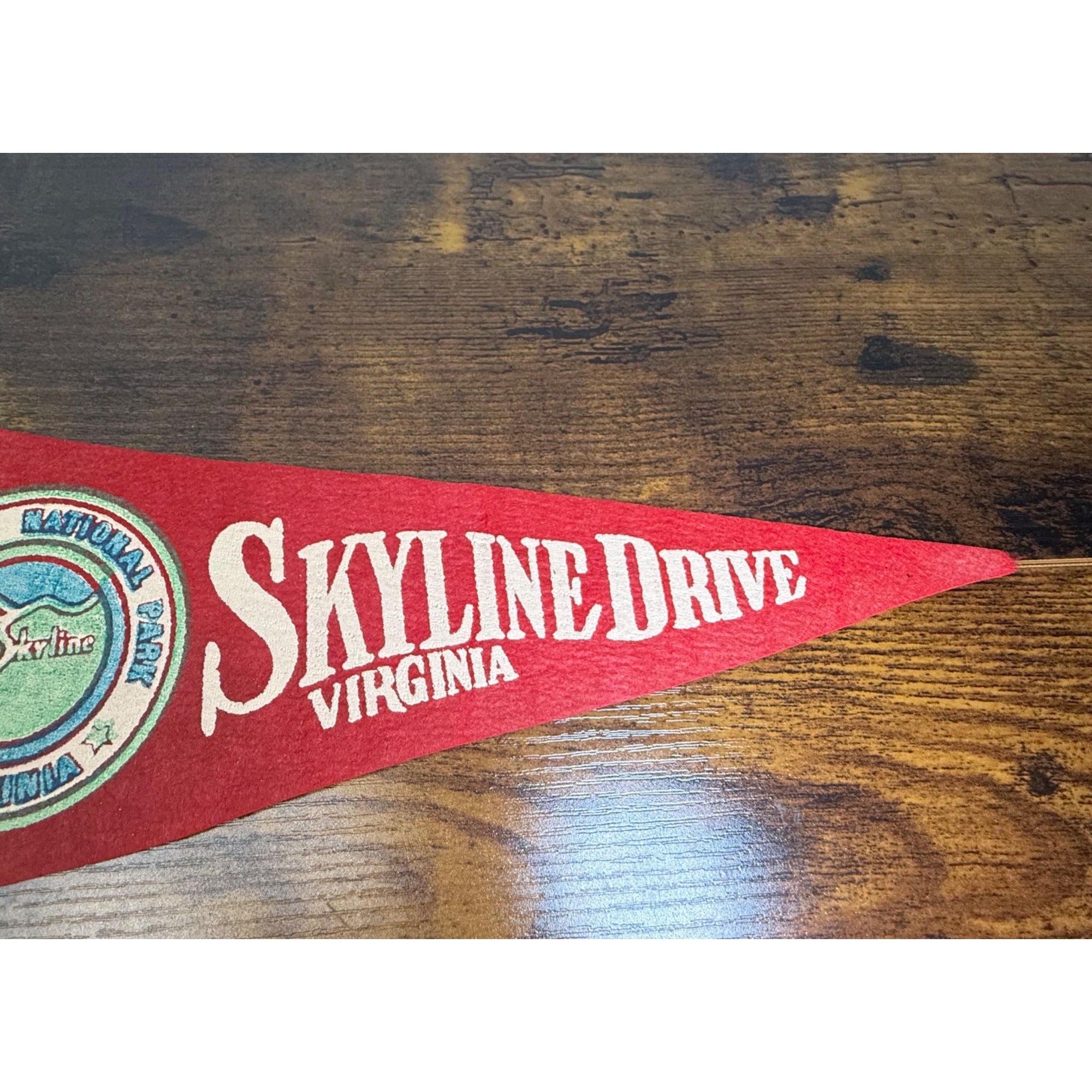 Vintage Skyline Drive Virginia Felt Pennant Shenandoah National Park
