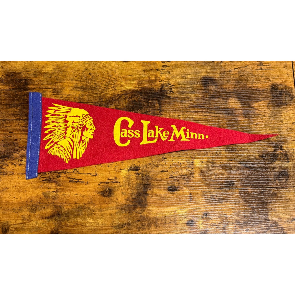 Vintage Cass lake, Minnesota pennant