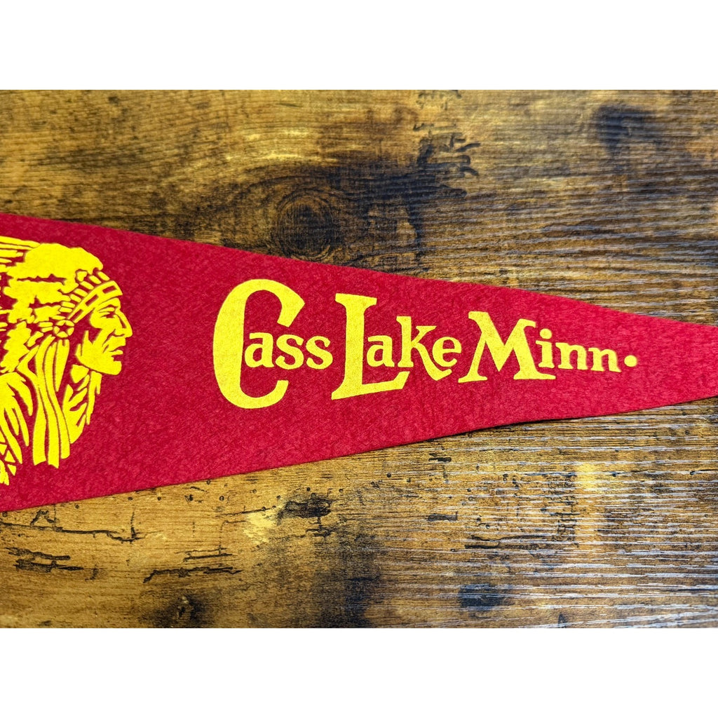 Vintage Cass lake, Minnesota pennant