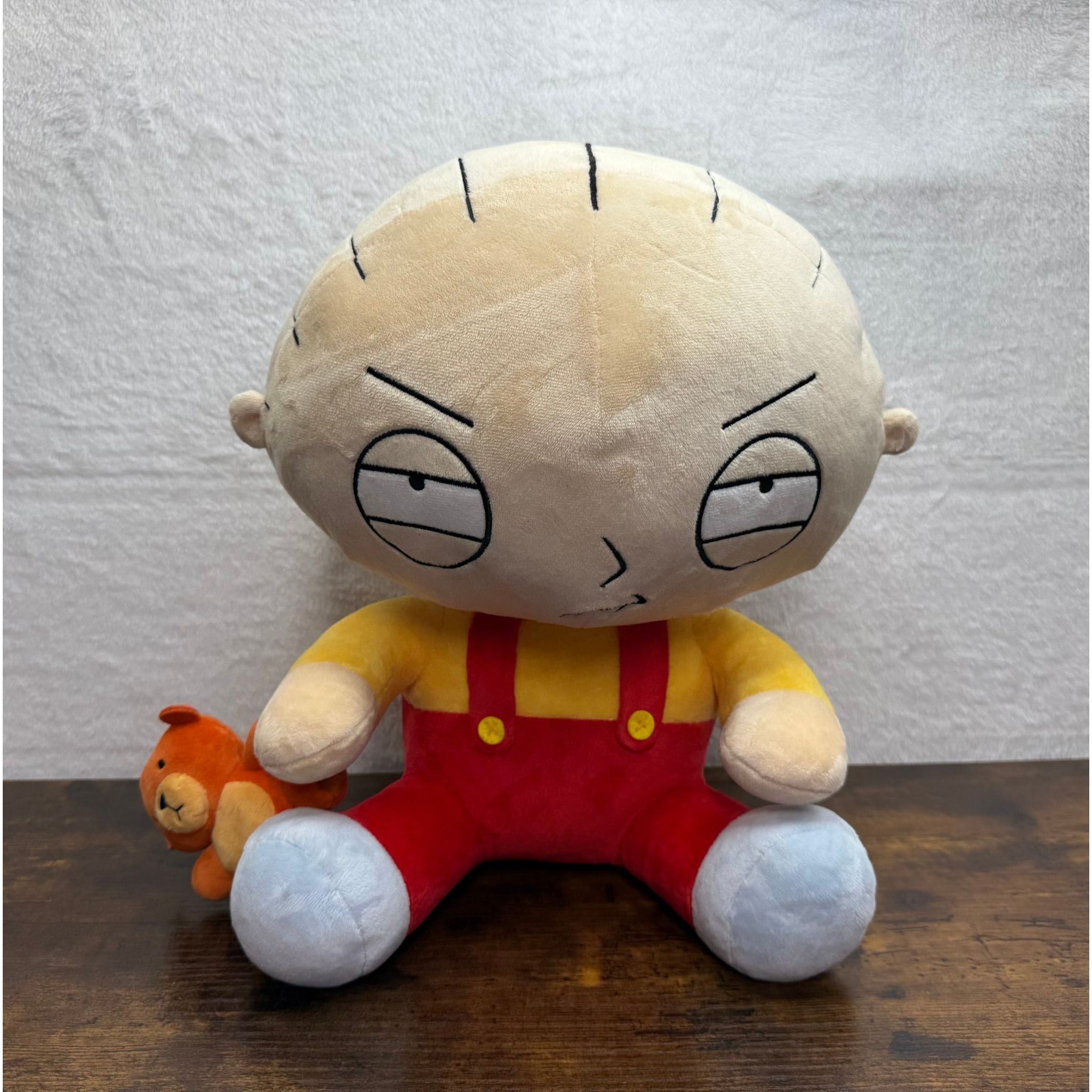 Family Guy Stewie Griffin vibrating Hug me Plush Toy With Teddy Bear sits 14"