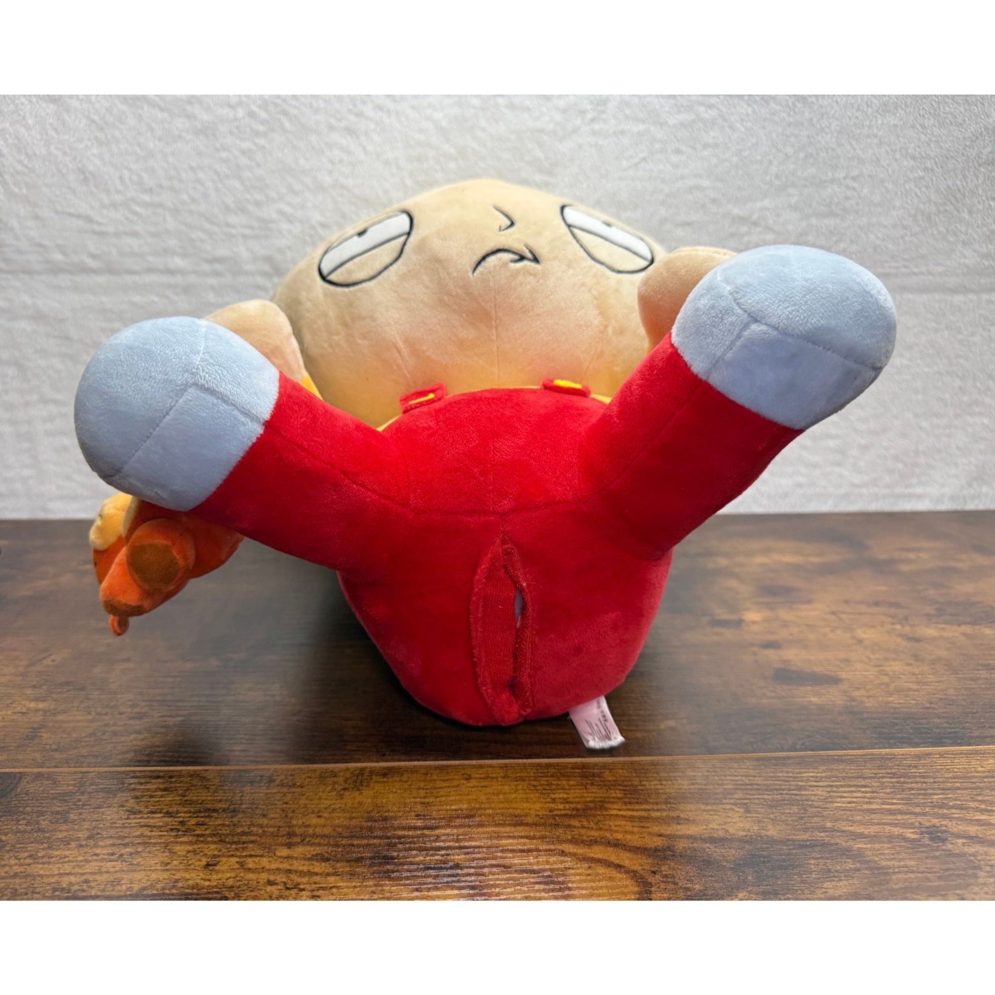 Family Guy Stewie Griffin vibrating Hug me Plush Toy With Teddy Bear sits 14"