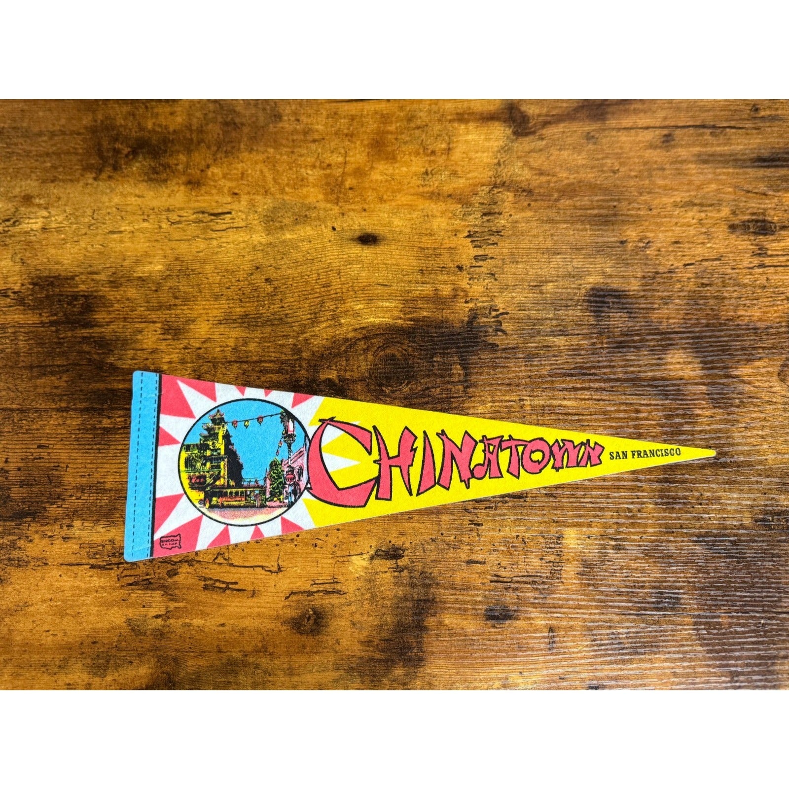 Vintage Chinatown, San Francisco pennant