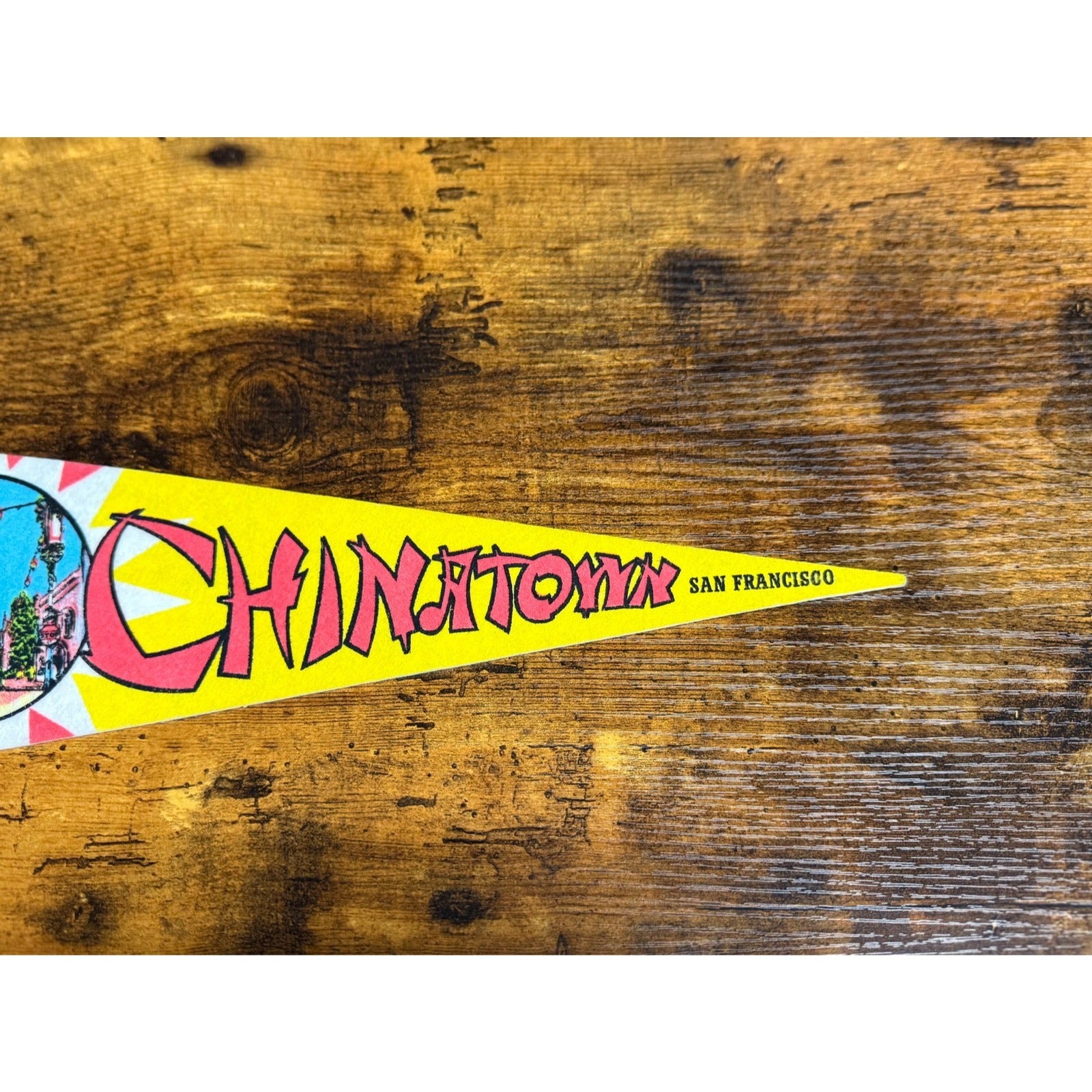 Vintage Chinatown, San Francisco pennant