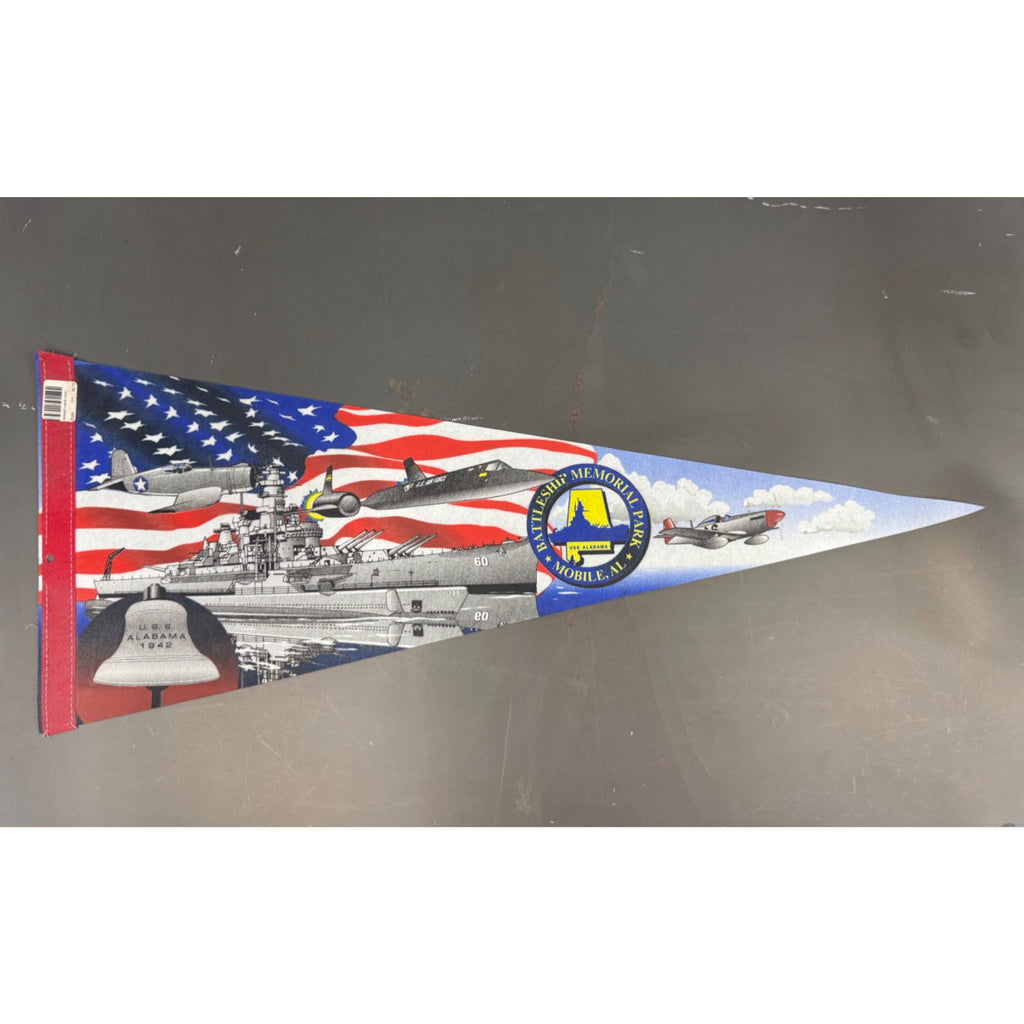 Vintage 90’s USS Alabama Battleship pennant