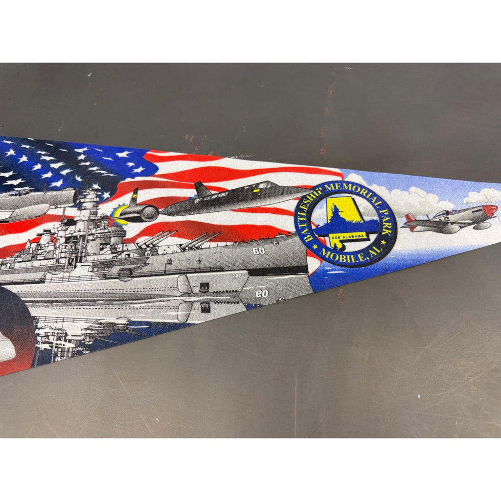 Vintage 90’s USS Alabama Battleship pennant