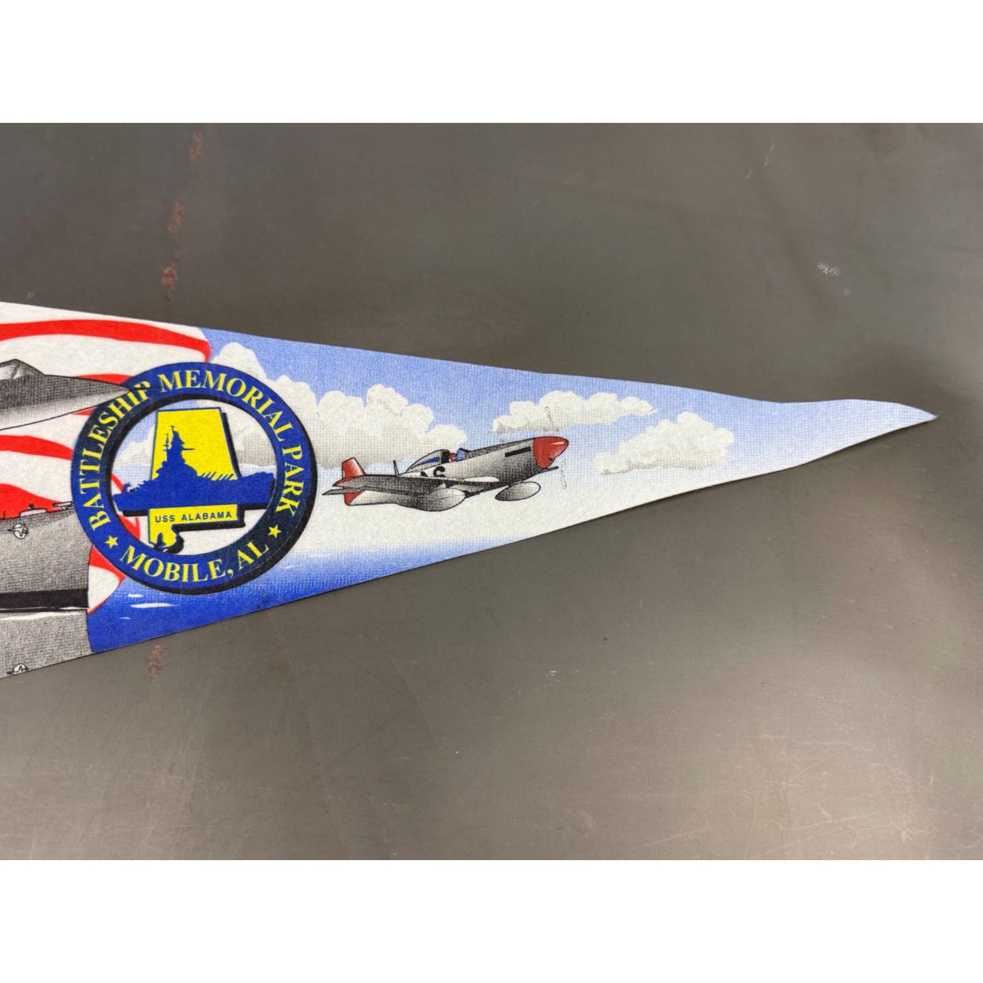 Vintage 90’s USS Alabama Battleship pennant