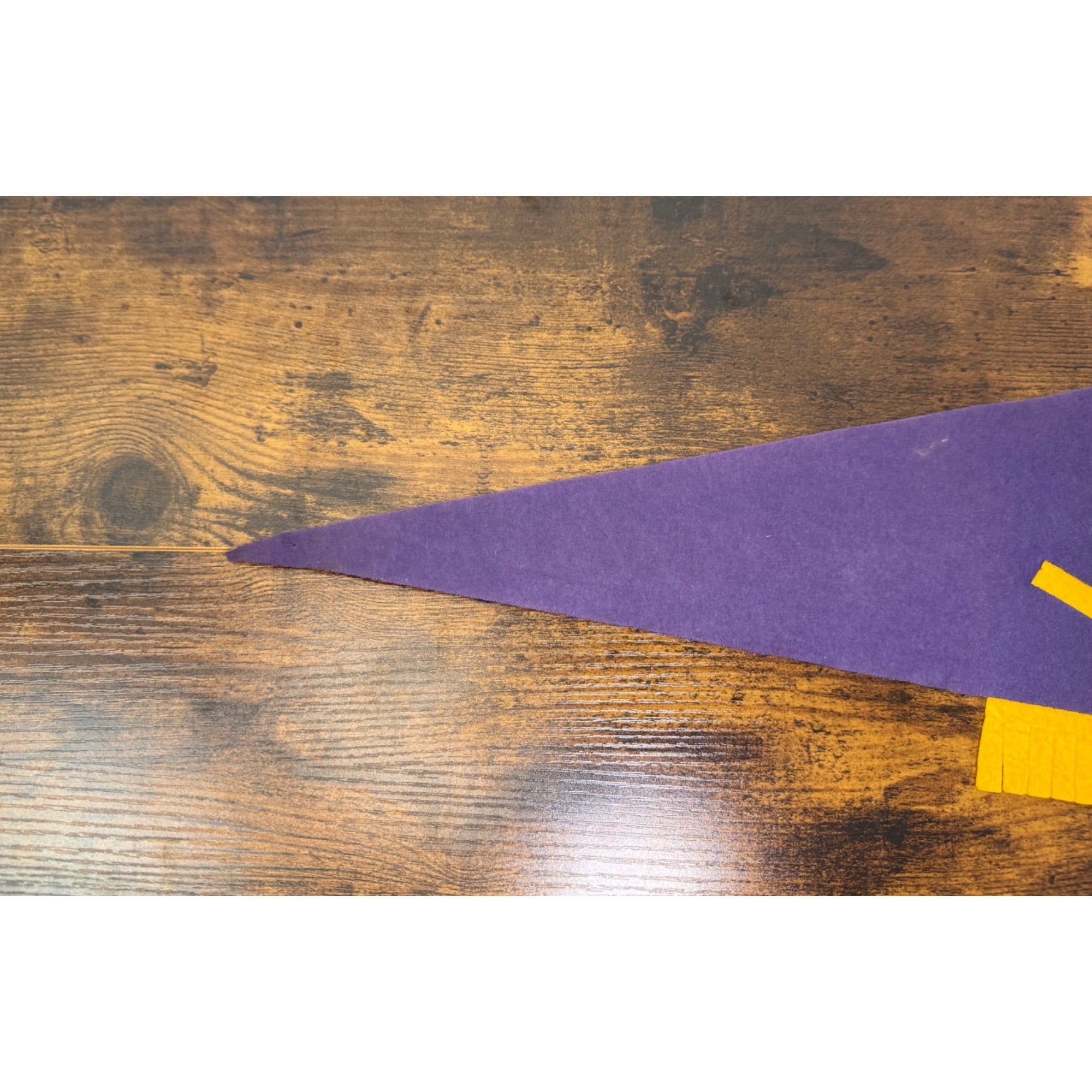 Vintage 1973 Florida Felt Pennant Purple & Gold With Map Design