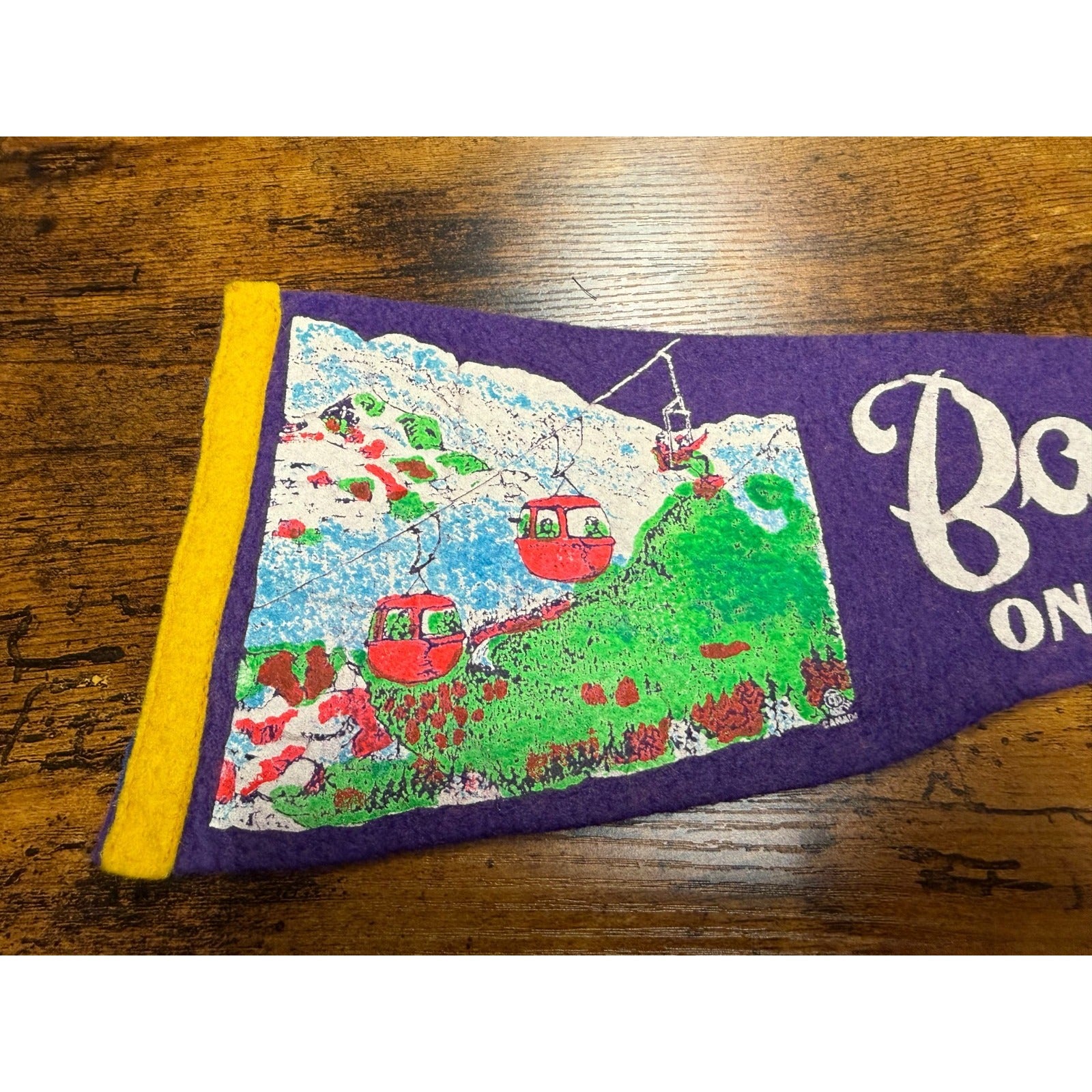 Vintage Banff Cableears on Mt. Norquay, Canada pennant