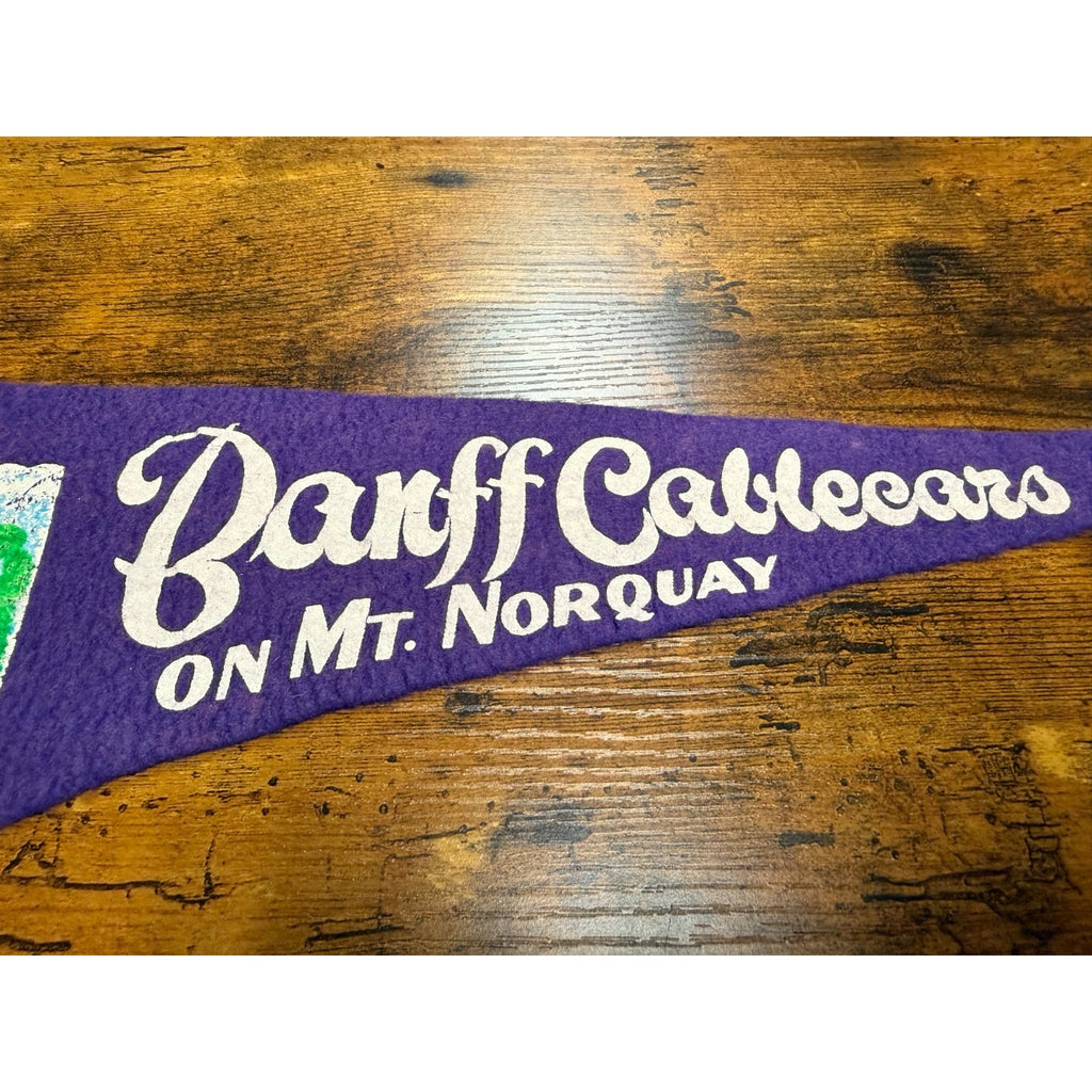 Vintage Banff Cableears on Mt. Norquay, Canada pennant